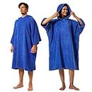 Surf Poncho Changing Robe with Hood and Pocket Microfiber Changing Towel Poncho for Surfing Beach Swimming Outdoor Sports