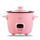 Dash DRCM200GBPK04 Mini Rice Cooker Steamer with Removable Nonstick Pot, Keep Warm Function & Recipe Guide, 2 Cups, for Soups, Stews, Grains & Oatmeal, Pink