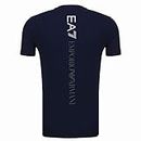 Emporio Armani T-shirt pour homme EA7 3GPT08 PJ03Z à manches courtes col rond - Bleu - Large