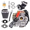 Aulavik 50CC Carburetor 4 Stroke GY6 High Performance 139QMB Carburetor for 49cc 50cc Scooter Moped PD18J Carb Engine, 50 cc Carburetor, 50cc Moped Carburetor + Intake Manifold Air Filter