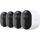ARLO Überwachungskamera "Ultra 2 Spotlight Kabelloses 4K-UHD-Überwachungssystem mit 4 Kamera" Überwachungskameras schwarz-weiß (weiß, schwarz) Smart Home Sicherheitstechnik