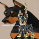 Doberman Dog Women Pendant Necklace Pet Puppy Jewelry Animal Dog Lover Gift