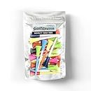 Golfoy Basics Cushioned Rubber Top Mixed Colors Plastic Golf Tees - 85mm (Pack of 20)