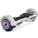 UNI-SUN Hoverboard for Kids Ages 6-12, 6.5" Hoverboard with Bluetooth, White Hover Board