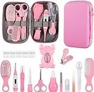 Baby Healthcare and Grooming Kit,Baby Essentials for Newborn,Portable Baby Safety Care Set for Boys Girls-Pink