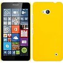 PhoneNatic Custodia Rigida Compatibile con Microsoft Lumia 640 - gommata Giallo - Cover + Pellicola Protettiva