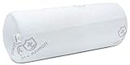 MY ARMOR Memory Foam Orthopedic Large Size Bolster Bed Pillows for Rest and Support,(White Jacquard Cover, 25" x 9" x 9")