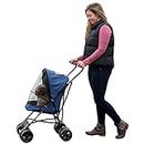 PET GEAR INC Pet Gear Travel Lite Pet Stroller for Cats and Dogs up to 15-pounds, Navy