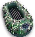 IRIS Kayaking Portable 2 Persons Camouflage Inflatable Rubber Fishing Dinghy Air Raft Rowing Boat Suitable for Water Surfing (198 x 122 cm)
