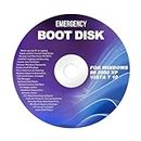 DVD For Windows Emergency Boot Disk For Windows 98, 2000, XP, Vista, 7, 10 PC Repair DVD All in One Tool (Latest Version)