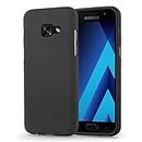 cadorabo Case works with Samsung Galaxy A5 2017 in FROST BLACK - Shockproof and Scratch Resistant TPU Silicone Cover - Ultra Slim Protective Gel Shell Bumper Back Skin