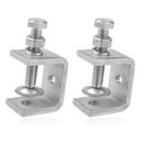 2 Pack Stainless Steel Small C Clamps 1 Inch Mini C-Clamps