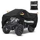 ATV-Abdeckung, wasserdicht für Polaris Sportsman Yamaha Grizzly Honda FourTrax Kawasaki KFX Radauto (schwarz(aktualisiert), XXL(Plus):230 x 120 x 110 cm)