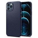Spigen Liquid Air Back Cover Case for iPhone 12 and iPhone 12 Pro (TPU | Navy Blue)