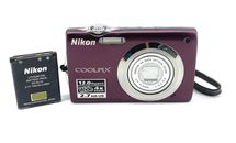 Nikon Coolpix S3000 12.0MP Digital Camera Plum & SD Card - TESTED