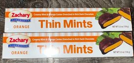 Zachary Thin Mints chocolate naranja oscuro 2 cajas 5,5 oz Navidad 08/15/2025