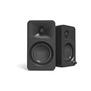 Kanto ORAMB 100W Powered Reference Desktop Computer Speakers with Bluetooth 5.0 and USB-C Input | Bi-Amplified | 100 Hz Automatic Crossover | Reference Quality Sound | Pair | Black