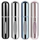 KJHD Portable Mini Refillable Perfume Atomizer Bottle, Refillable Perfume Spray, Atomizer Perfume Bottle, Scent Pump Case for Traveling and Outgoing, 5ml Multicolor Perfume Spray (4 pcs basic)
