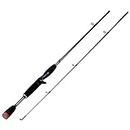 Sougayilang 2PC Fishing Rod Casting Rod-168cm-Black