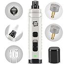 Soft Pet Paws Dog Nail Grinder with 2 LED Lights - Upgraded Dog Nail Trimmers, 2 Speed Rechargeable & Professional Electric Pet Nail Grinder Quiet Low Noise for Small Medium Large Dogs and Cats