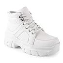 Vendoz Women Premium White Boots Shoes - 40 EU