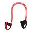 Fresh Fab Finds Wireless Neckband Earphones V4.1 HD Stereo Sweat-Proof Headphones With LED Light Mic - 8Hrs Work, Running - 1 Pack - Red