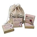 Rare Rituals Chemical Free Luxury Handcrafted Soap - Mixed Combo - Pack of 4 (2xMinty Coconut 2xRose & Clay)