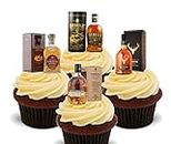 Made4You Single Malt Whisky Mix, Edible Cupcake Toppers - Stand-up Wafer Cake Decorations (Pack of 12)