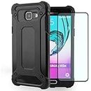 DFTCVBN Case for Samsung Galaxy A5 (2017) Case, A5 2017 A520F/DS Case with HD Screen Protector, Dual Layer Protective Slim Hybrid Cell Phone Cover Shockproof Case for Samsung Galaxy A5 2017 Black