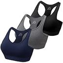 haibibee Sports Bras for Women, Wireless Workout Bras with Removable Padded, Yoga Bras Support for Fitness