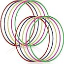 Syhood 10 Pcs Glitter Weighted Exercise Hoop Multicolor Equipment Rings for Sports Fitness Plastic Circles for Sports Exercise Playing Weight Loss Accessories Indoor and Outdoor Use