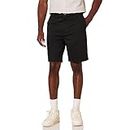 Amazon Essentials Pantalón Corto de 23 Cm de Ajuste Clásico Hombre, Negro, 30W