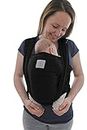 Baby Sling with Front Pocket Including Baby Wrap Carrier Bag and Instructions - Long Elastic Sling for Premature and Newborn Toddlers (Black)