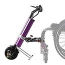 TGHY Electric Handcycle Wheelchair Attachment Electric Wheelchair Conversion Kit for Self Propel and Transport Wheelchair 250W Wheelchair Tractor 12.4MPH 15.5 Miles Range,Purple