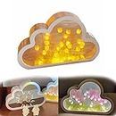 Akayoo Cloud Mirror Tulip Lamp,Tulip Night Lamp Cloud,Cloud Tulip Lamp,Handmade Makeup Mirror for Furniture Decoration Bedrooms Atmosphere,The First Choice for Gifts to Girls- Yellow