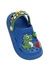 Yellow Bee Blue Dino Fun Slip-On Clogs for Boys, 1 Pair, Blue, 10C, 4-4.5 Years