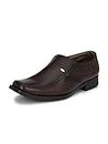 SIR CORBETT Brown Faux Leather Slip-on Formal Shoes for Men - 12 UK