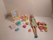 Lote de 2 muñecas Barbie vintage y kit de arte #523