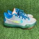 Nike Kobe 10 Youth Kids Size 12C Basketball Shoes Blue Green Athletic Sneakers