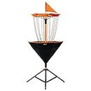 Franklin Sports Disc Golf Basket + Discs Set - Portable Disc Golf Target Basket with Chains - 3 Discs Included - Driver, Mid-Range + Putter - Steel Chains