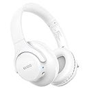 KVIDIO [Updated] Bluetooth Headphones Over Ear, 65 Hours Playtime Wireless Headphones with Microphone,Foldable Lightweight Headset with Deep Bass,HiFi Stereo Sound for Travel Work Laptop PC Cellphone