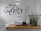 BATHROOM Bubbles, Unwind and Soak Wall Art Sticker, Home Decor, Modern Transfer