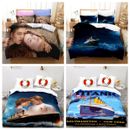 Juego de ropa de cama 3D Titanic funda de edredón funda de almohada individual doble rey