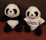 "Pacchetto vintage 2 x San Diego Zoo Panda Bear Souvenir peluche morbido giocattolo 8"