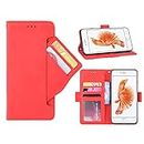 GoshukunTech Case for iPhone 6,for iPhone 6s Wallet Case[ 5 Card Slots Leather Wallet ] Soft TPU Inner Case Flip Cover Stand Feature Compatible with iPhone 6/6S[4.7 inch]-Red