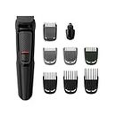 Philips Multi Grooming Kit MG3710/65, 9-in-1 (New Model), Face, Head and Body - All-in-one Trimmer for Men Self Sharpening Stainless Steel Blades, No Oil Needed, 60 Mins Run Time