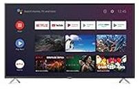 SHARP 4T C50BL3KF2AB 50 Inch 4K Smart TV, UHD HDR Android TV with Chromecast Built-in, Harman/Kardon Speakers, 4 x HDMI, 2 x USB, Freeview Play and Wireless Bluetooth Streaming - Black