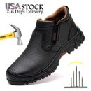Mens Composite Toe Safety Shoes Indestructible Work Boots Waterproof Shoes Black