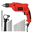 Cheston 13mm Impact Drill Machine Reversible Hammer Driver Variable Speed Screwdriver (Drill with BITS for Drilling) 13HSS & 5pc Wall Bit
