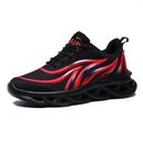 Fashion Running Shoes Men Flame Printed Sneakers Knit Athletic Sports Blade